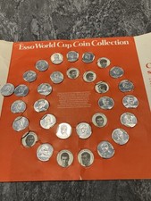 Esso World Cup coins 1970 England squad part set on red card missing 8 coins