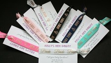 Festival Style Hen Party Wristband on Personalised Cards