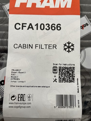 Fram cfa10366 filter peugeot - fram,