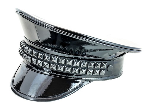 Studded police hat captain - studded,
