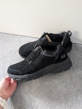 Skechers Men's Black Slip On Relax Fit Oak Canyon Memory Foam Shoes UK 9