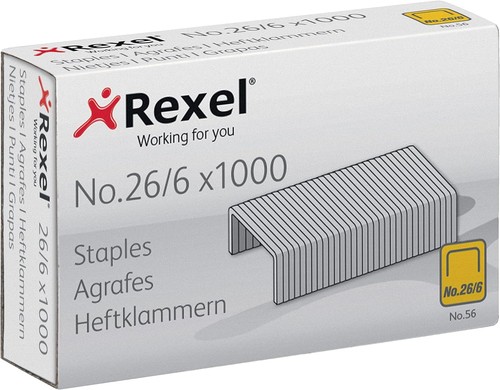 Rexel 6 staples pack - 26/6,