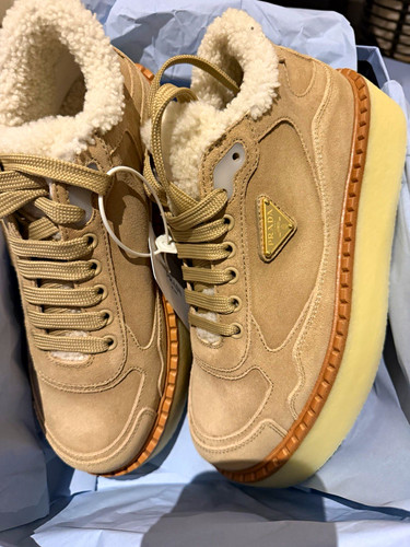 Prada beige suede - prada, shearling