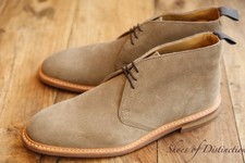 Charles Tyrwhitt Grey Beige Suede Chukka Boots Shoes Men's UK 9 US 10 EU 43 New