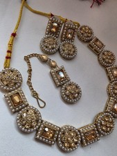Indian kundan necklace - necklace, set