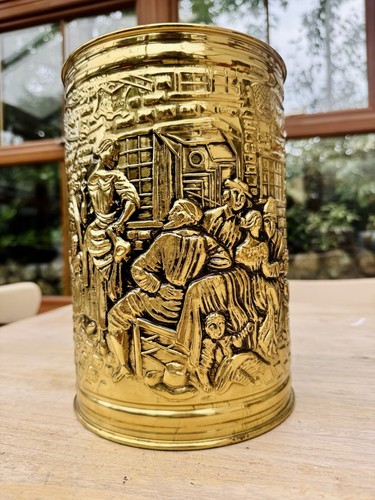 Vintage english brass umbrella - english,