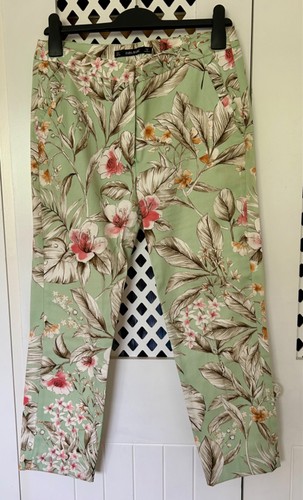 Zara pale green floral - zara, capri
