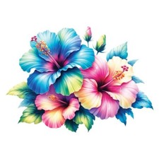 9x9cm flower wall decal