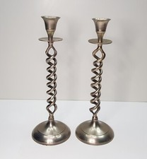 PAIR OF SILVERPLATED TWISTED