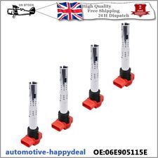 4x FOR AUDI R8 Red Coil Packs Set 2.0TFSI/2.0TSI A3/GOLF 5/LEON 06D905115D