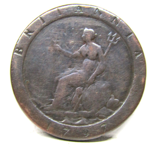 1797 one penny cartwheel coin - cartwheel,