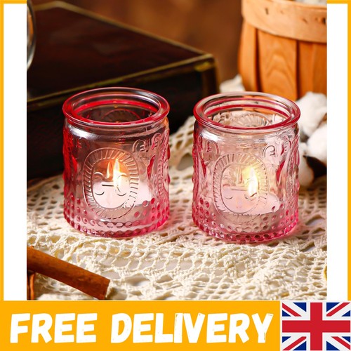 Coloured glass tealight - glass,