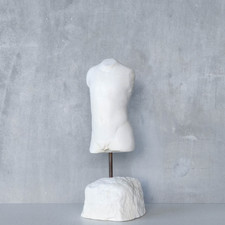 Cast plaster torso male nude