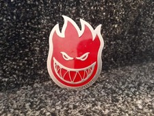 Vtg SPITFIRE WHEELS Belt Buckle 3D Bighead Skateboard RIDE FIRE Boarding RARE VG