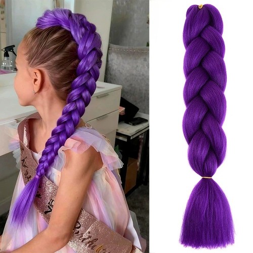 Rumi hair long purple - long, braid