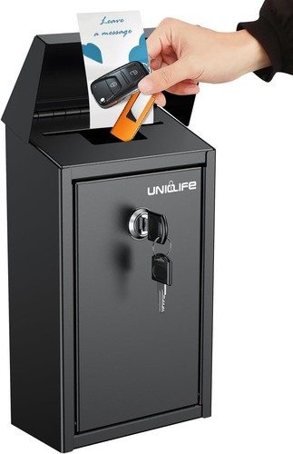 Metal mailbox with - with, slot