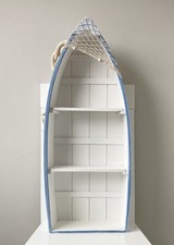 Boat Shaped Bookcase/Shelf.  28" (72cm).  Perfect for coastal & seaside decor.