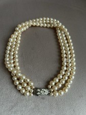 Vintage Faux Pearls 3 Strand