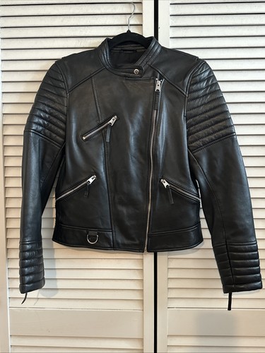 Zara real leather moto jacket - zara,