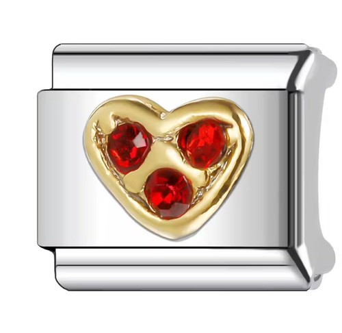 Red gemstone italian silver - red,