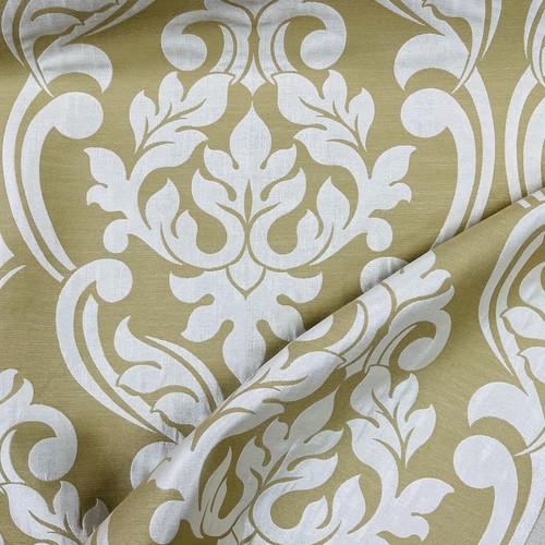 Cream damask curtain fabric - damask,