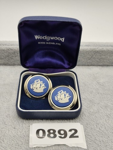 Wedgwood blue jasperware ship - wedgwood,