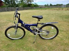 Apollo Excel Mountain Bike Full Dual Suspension Blue Bicycle 18 Gears, teenager.