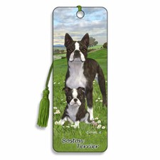 3D Bookmark Boston Terrier