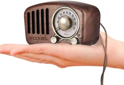 Retro mini wooden radio - wooden, am/fm