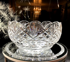 WATERFORD Hand Cut Crystal CENTREPIECE Bowl - MASTER CUTTER - VGC & SIGNED!