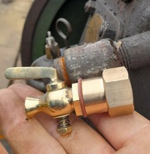 New brass water drain tap - new,