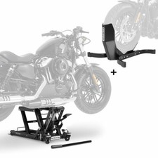 Scissor Lift + Wheel Chock for