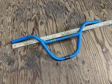 GT Pro Performer 4130 Unknurled OG 80’s Old School Bmx Handlebars Blue Vintage