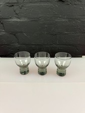 Kastrup-Holmegaard Denmark Canada Smoke Vintage Glasses 3.5" High Set of 3