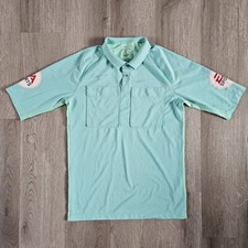 Mens Nike Dri-Fit EA Sports FIFA Referee Polo Short Sleeve Blue Size Medium