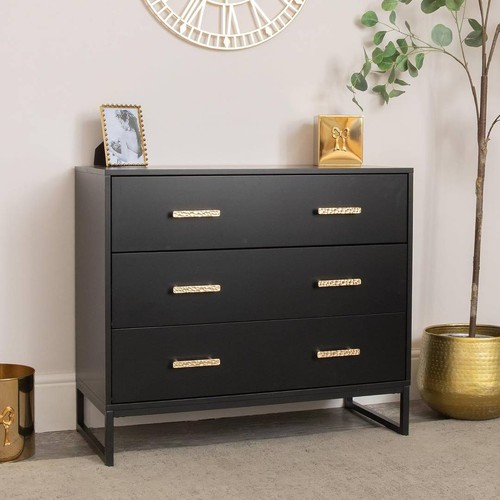 Black wood home chest - black,