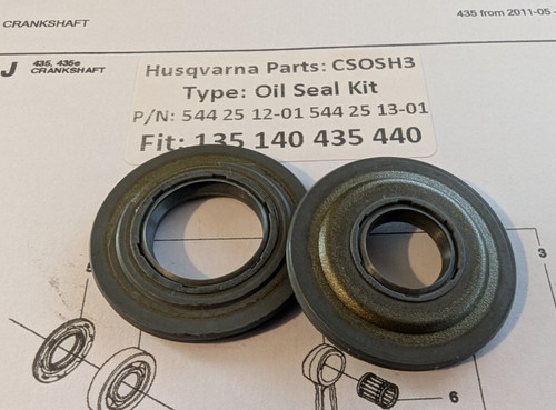 Oil seals set for - oil, husqvarna