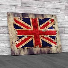 Vintage English Flag On Wooden