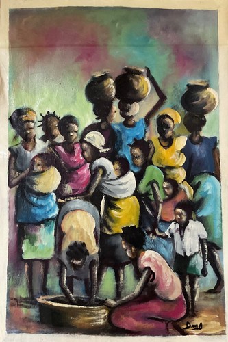 Original african painting - african, with