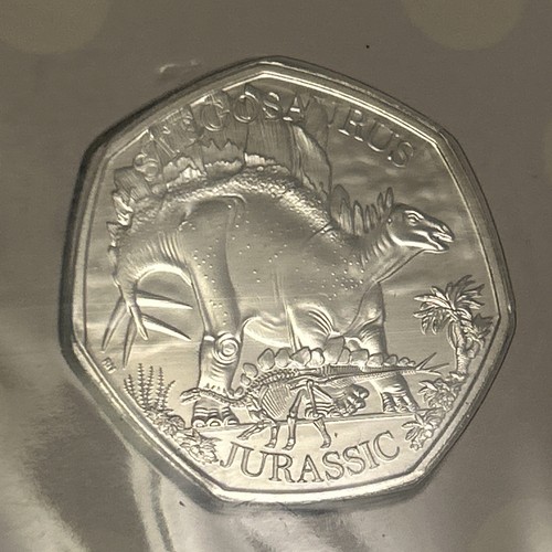 2024 stegosaurus dinosaur 50p - stegosaurus,