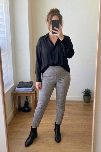 Zara soft stretchy checked - zara,