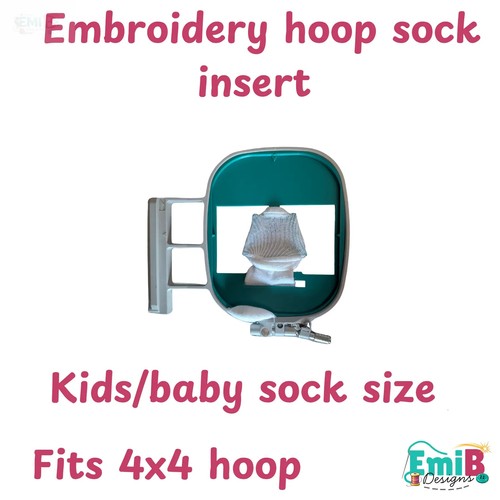 Kids sock embroidery hoop - sock,