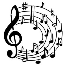 Music Notes Mylar Stencil