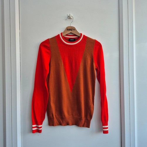 Jumper red white crew - red,
