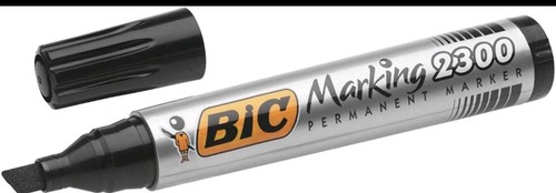 Bic black permanent marker pen - bic,