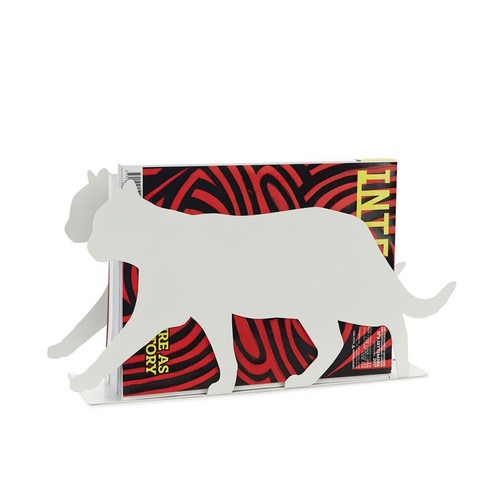 Magazine rack white metal - white,