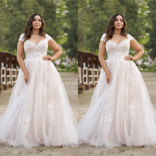 Neck wedding dresses beach - neck,