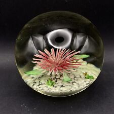Paper Weight Iridescent Glass Flower Sea Anemone 1.2kg 3.5" Vintage Crystal VGC