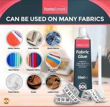 Extra Strong Fabric Glue 50ml | Washable Adhesive Repair Hemming Sewing Textile