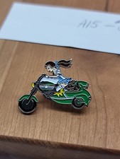 Vintage Green Motorbike Girl